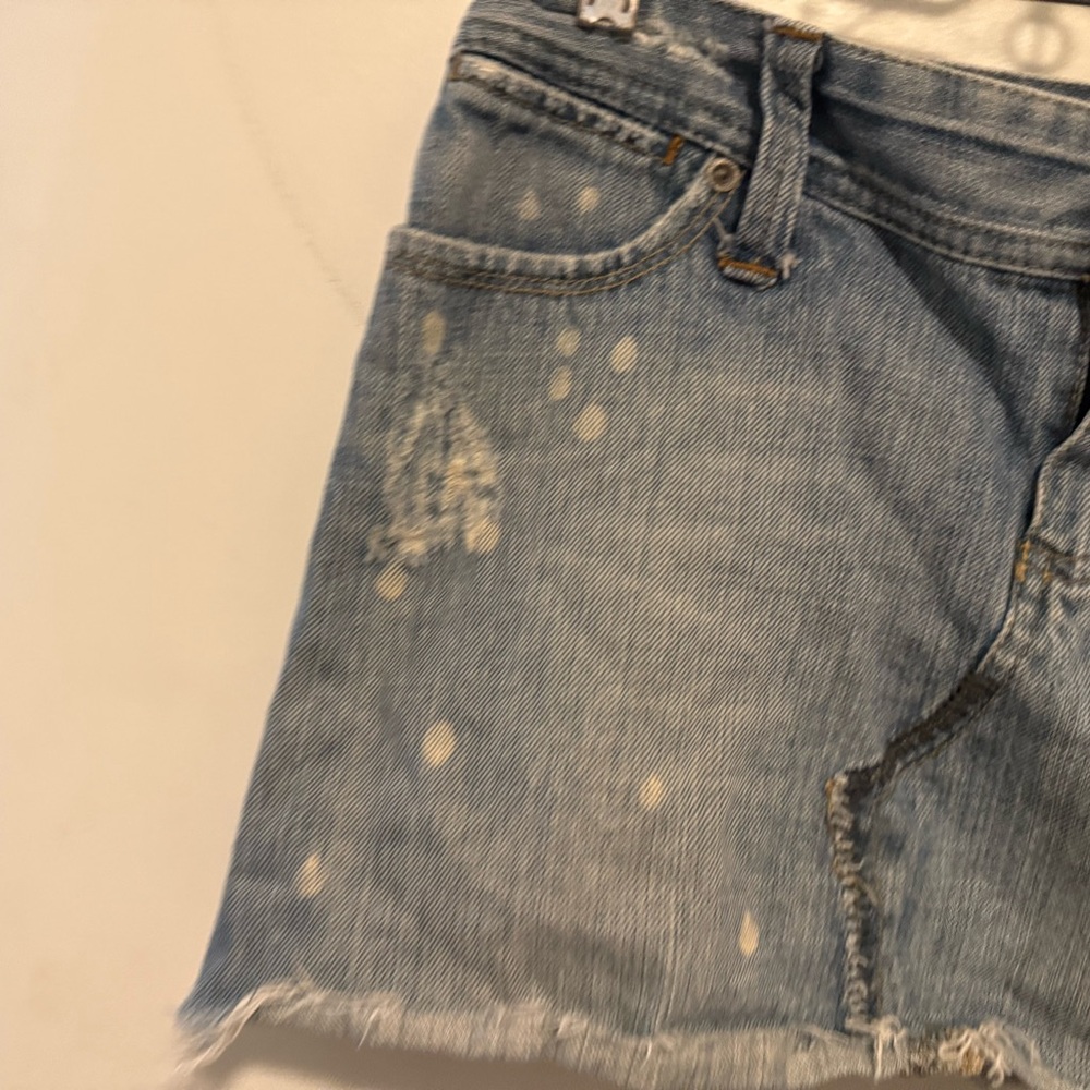 American Eagle Distressed Denim Mini Skirt - Picture 3 of 5